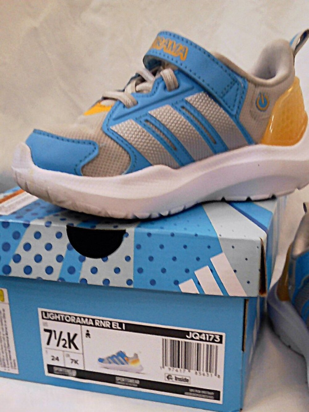✨ Adidas Lightorama Runner Blue and Orange Light-Up Shoes – Toddler Size 7